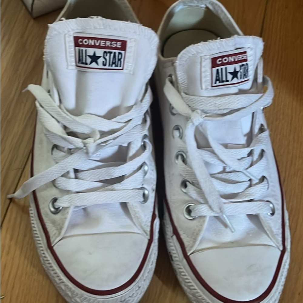 Converse White Lace-Up Sneakers